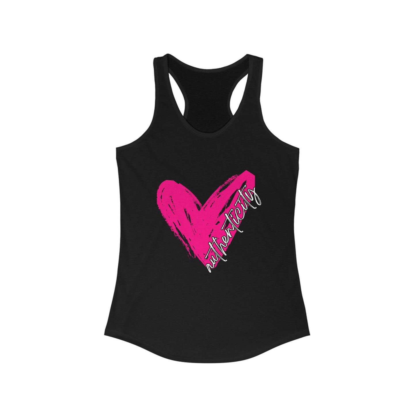 Authenticity Heart Racerback Tank Top for Women