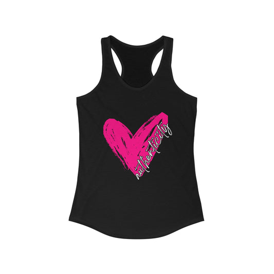 Authenticity Heart Racerback Tank Top for Women