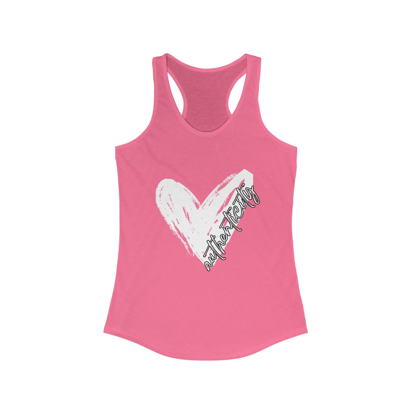 Authenticity Heart Racerback Tank Top for Women